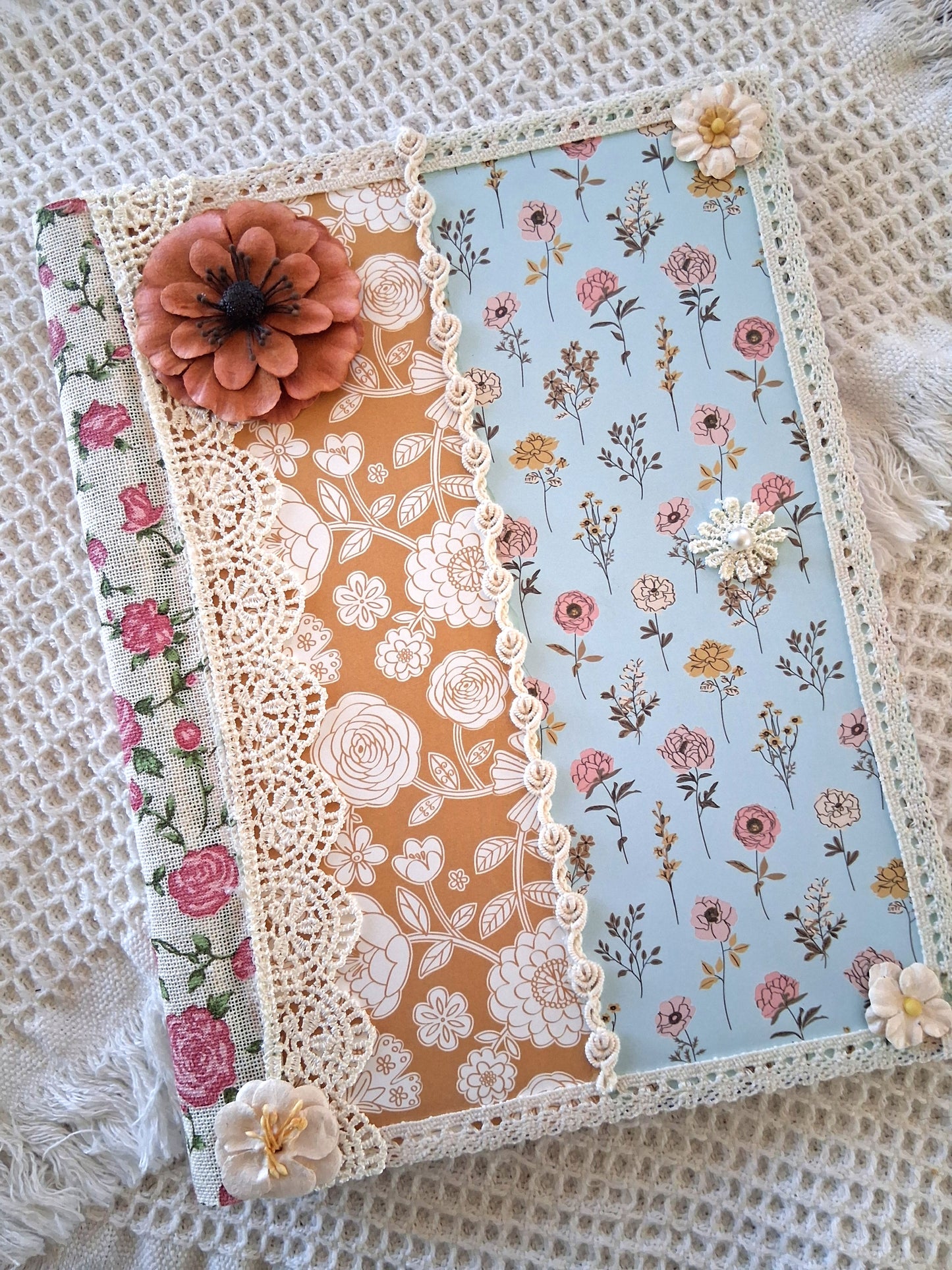 Cottage Garden Journal - Handcrafted Floral Notebook