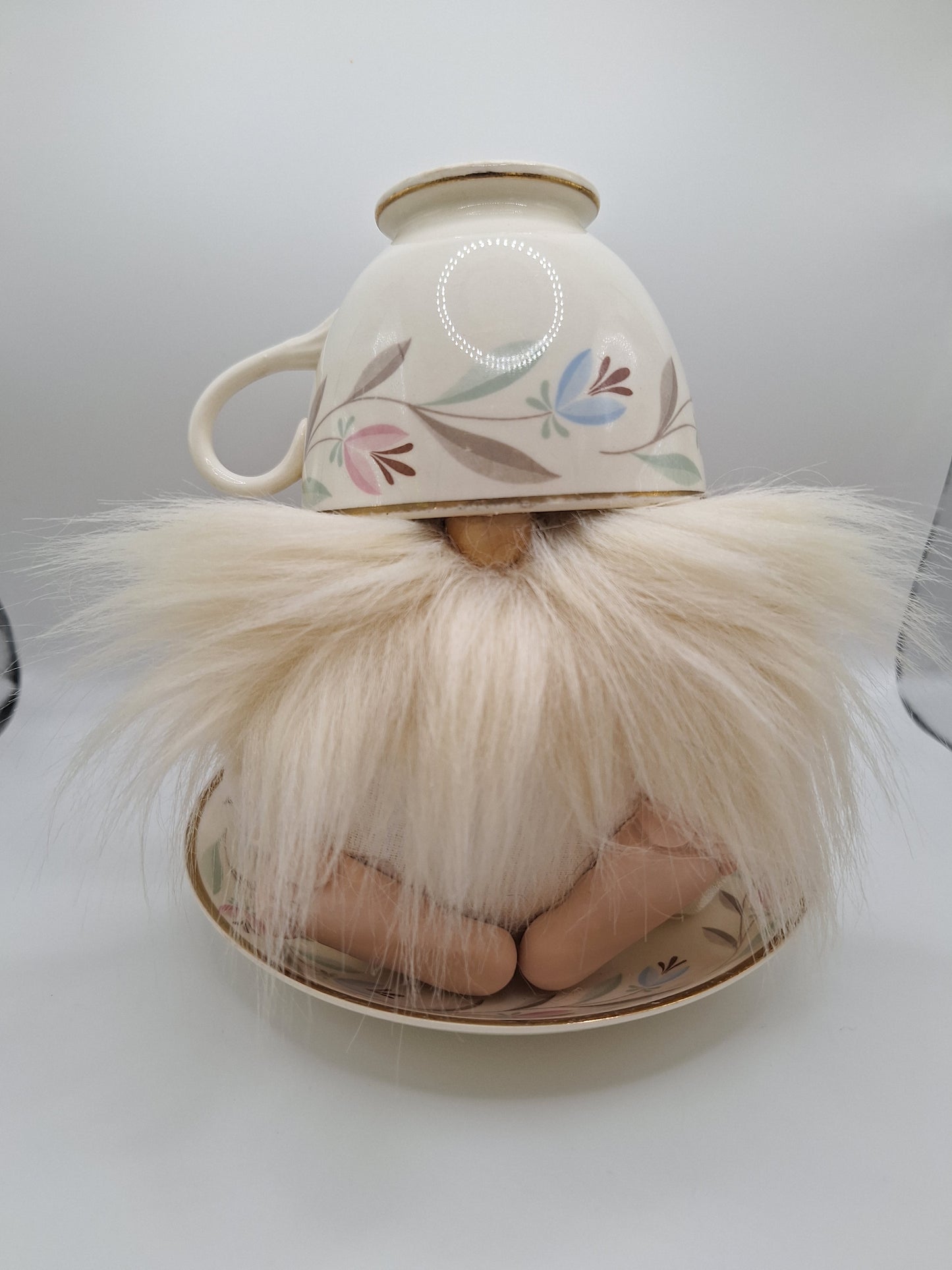 Teacup Gnome with a Blonde Beard