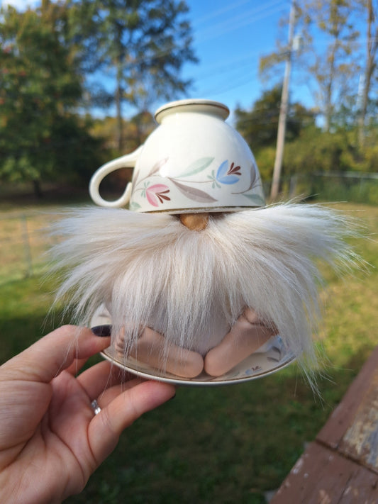 Teacup Gnome with a Blonde Beard