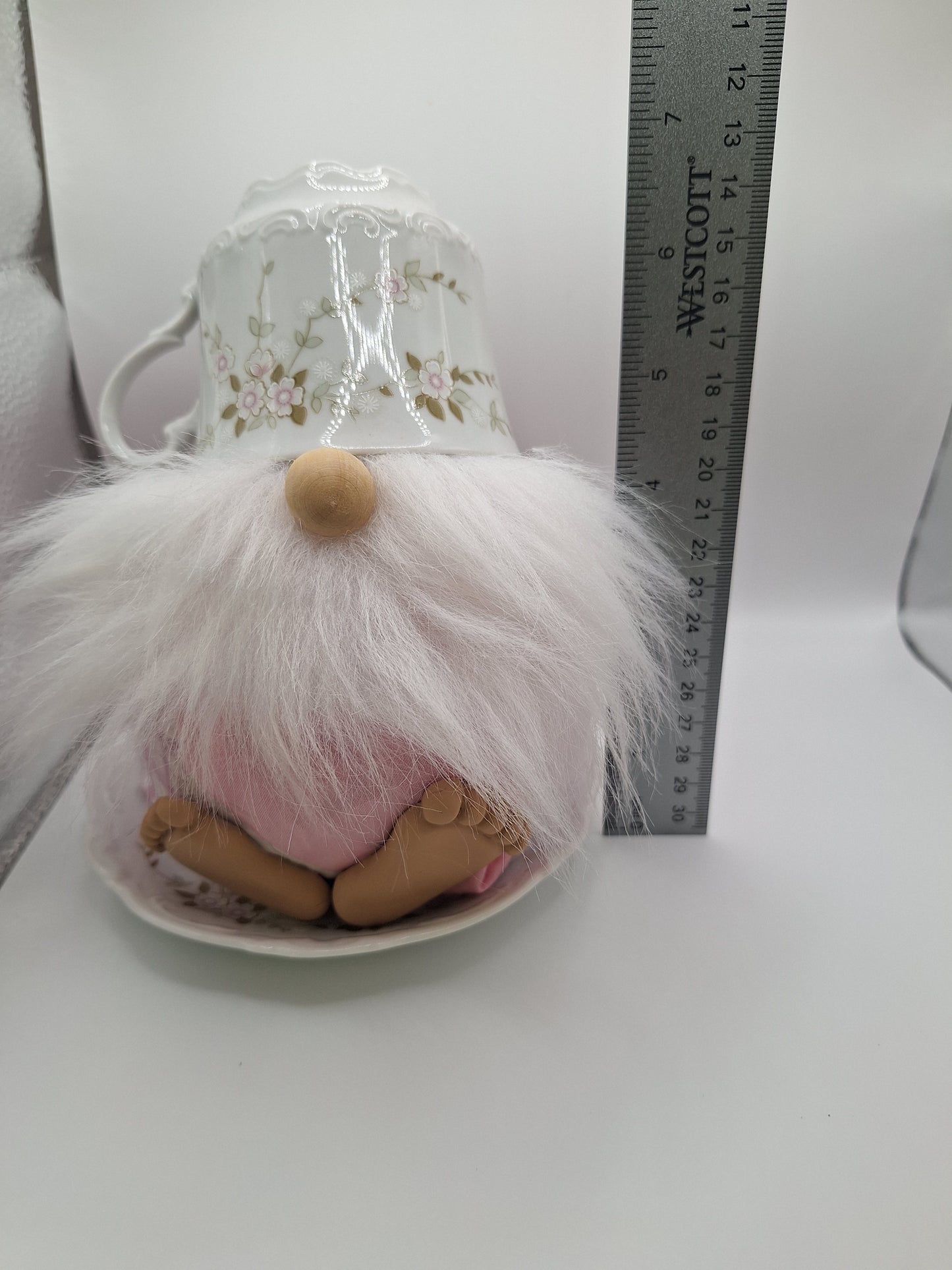 Teacup Gnome with a White Beard