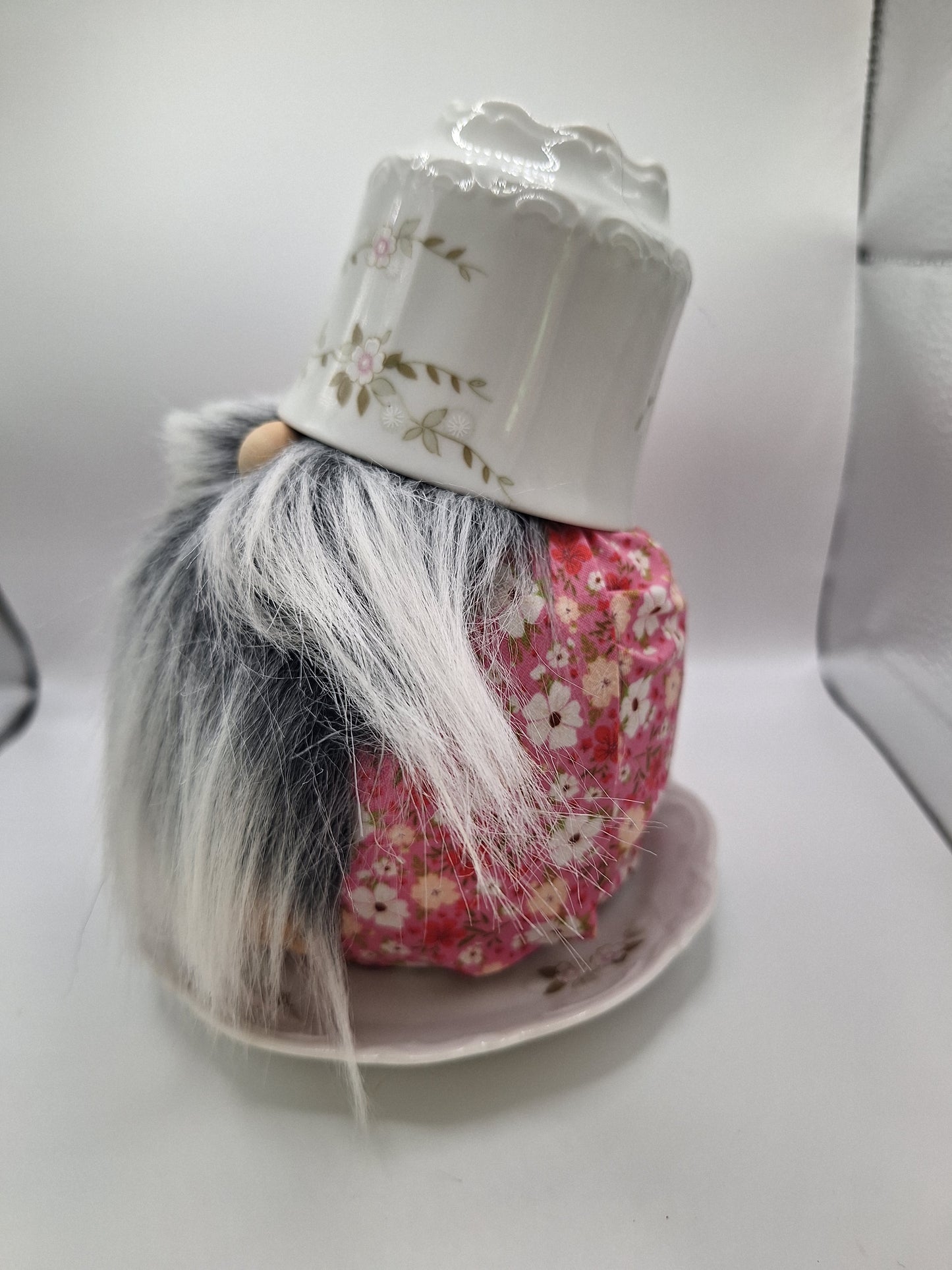 Teacup Gnome with a Gray Beard