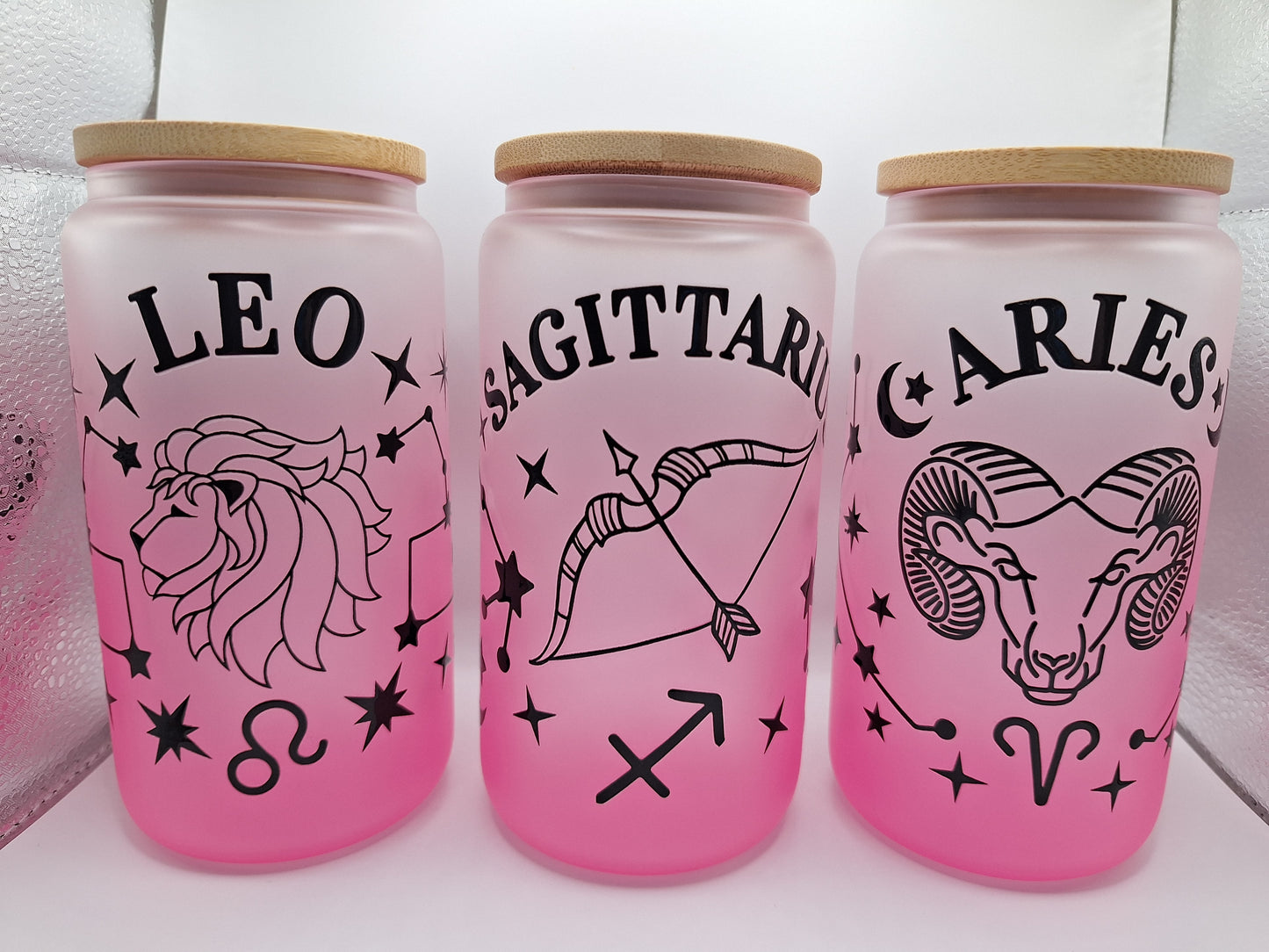 16oz Zodiac Cups- The Fire Signs: Aries, Leo and, Sagittarius