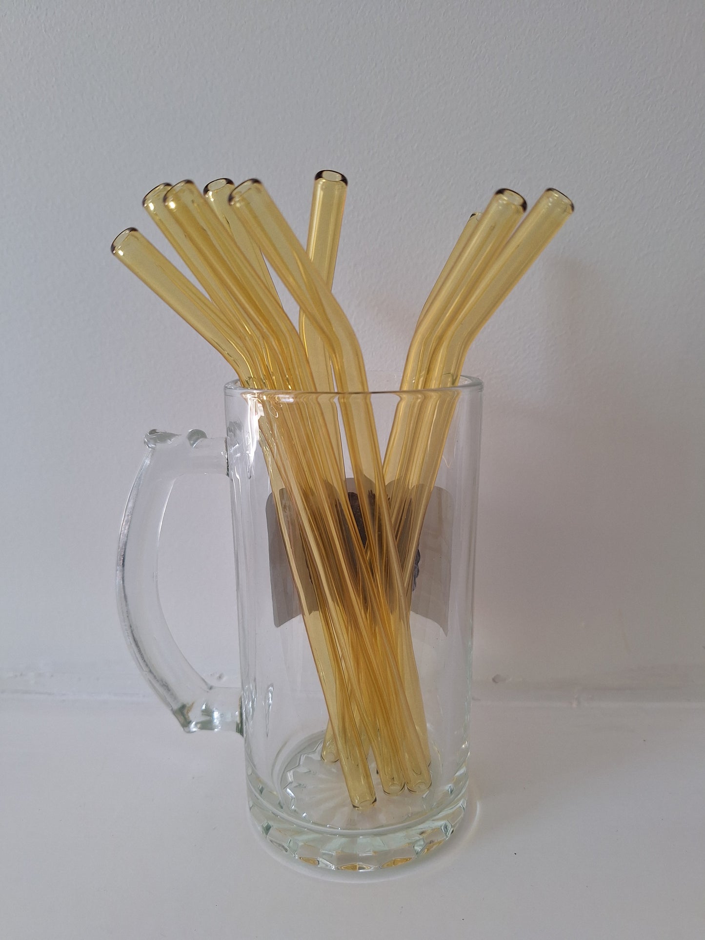 Colorful Bent Glass Straws