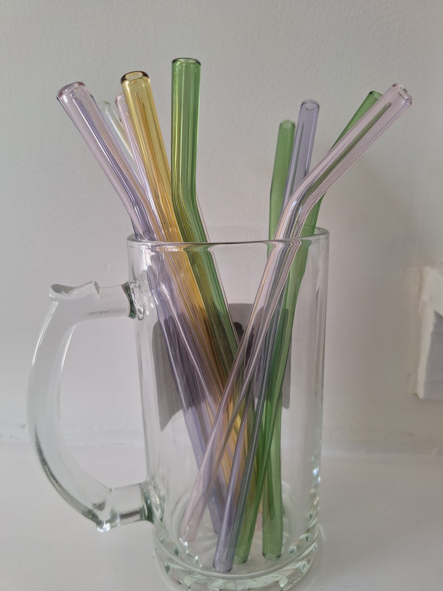 Colorful Bent Glass Straws