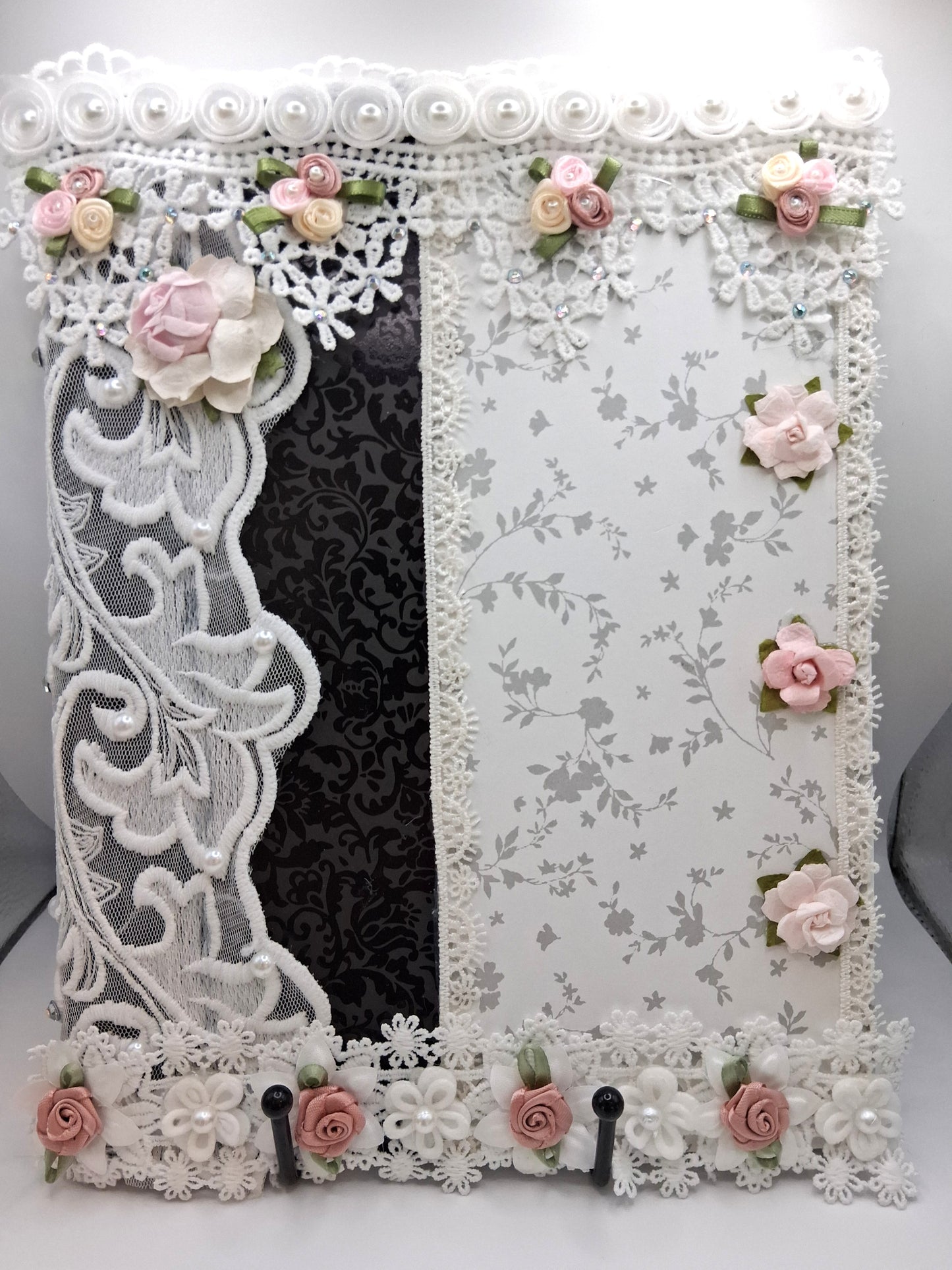 Vintage Inspired Lace Romance Journal - Elegant Handcrafted Notebook