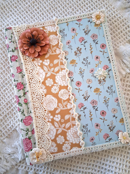 Cottage Garden Journal - Handcrafted Floral Notebook