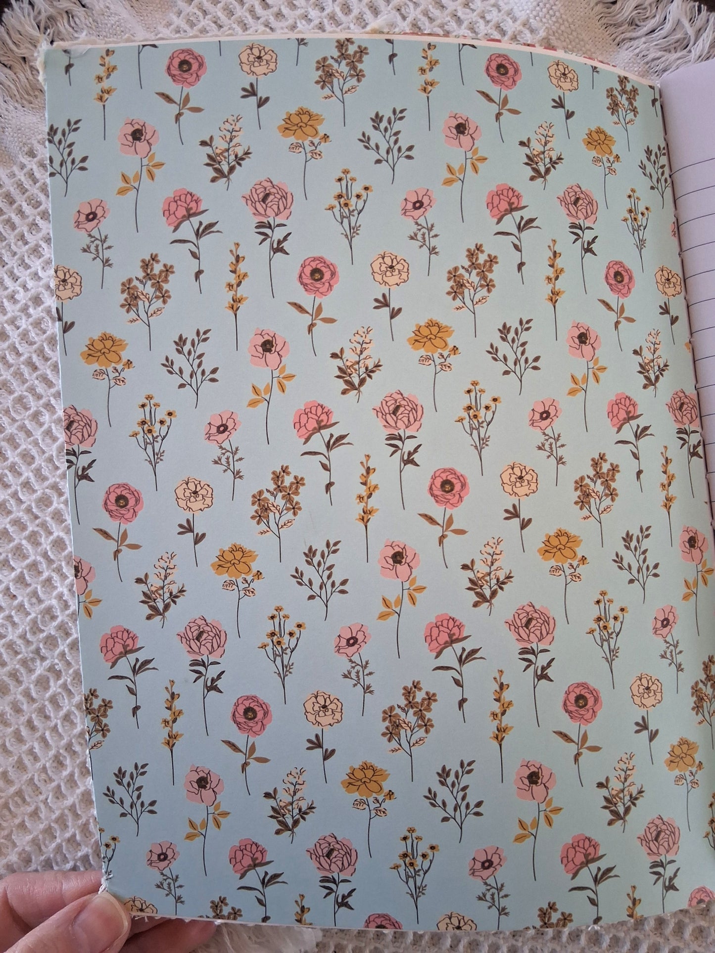 Cottage Garden Journal - Handcrafted Floral Notebook